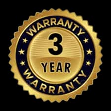 3 Year Warranty gold seal