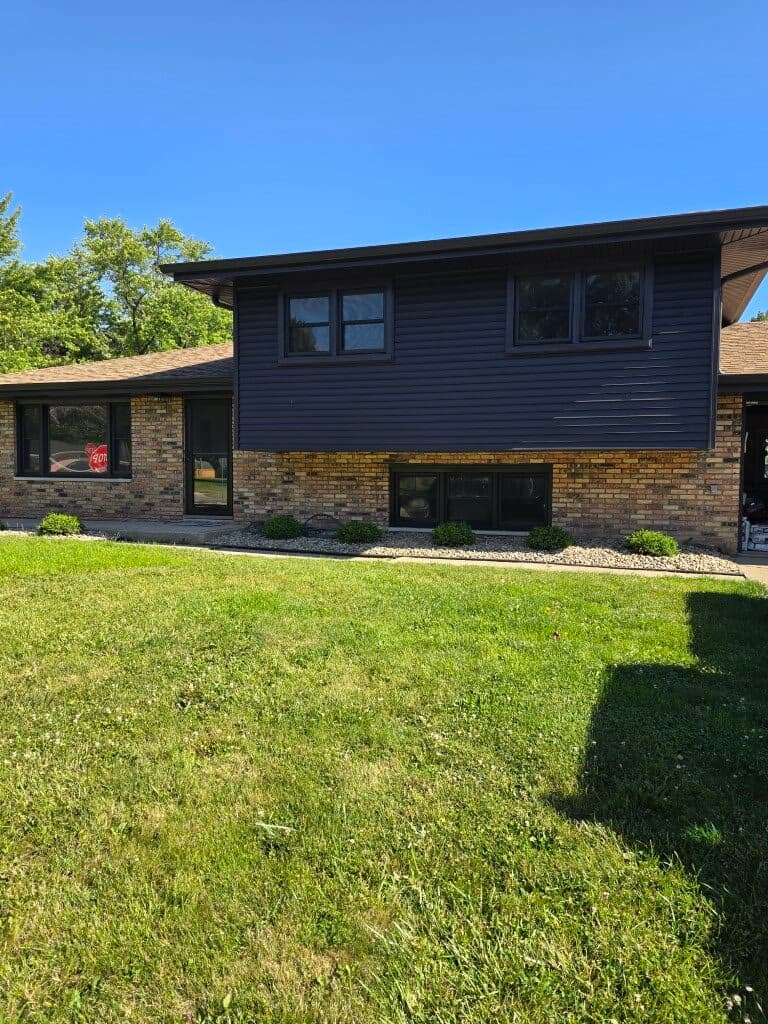 Repainted home exterior in Portage, Indiana